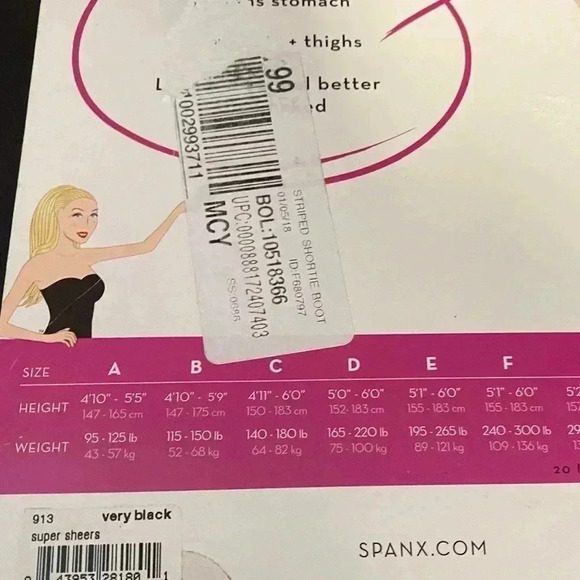 SPANX Black Sheers - Picture 3 of 5
